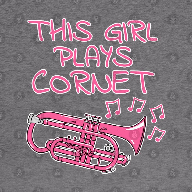 This Girl Plays Cornet, Female Cornetist, Brass Musician by doodlerob